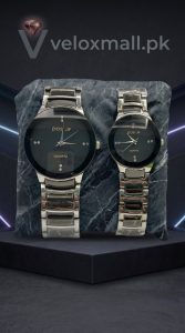 Couple Analog Watches Steel 36mm Set