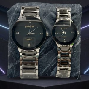 Couple Analog Watches Steel 36mm Set