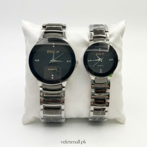 Couple Analog Watches Steel 36mm Set