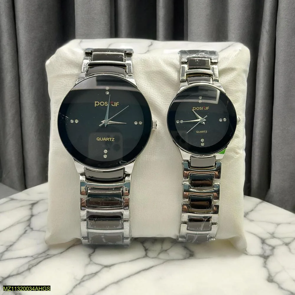 Couple Analog Watches Steel 36mm Set - Image 4