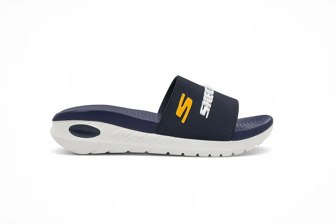 Men's Rubber Fancy SlideSlippers Comfort Slide |SKCHR-BLUE| - Image 3