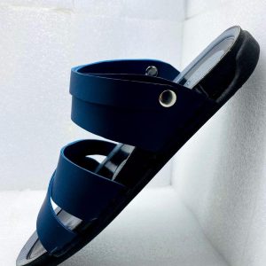 Men Blue Synthetic Leather Casual Sandals