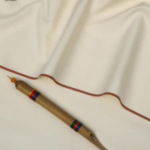 Cream Boski Fabric for Men Wedding Office Wear