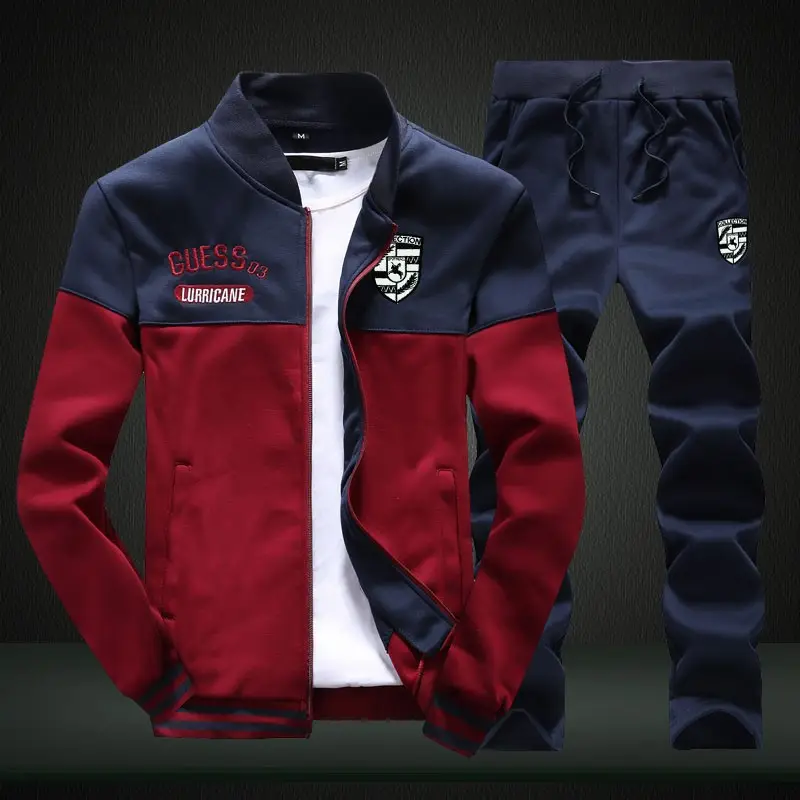 Men's 2025 Auto Sweatshirt Track Suit Red Black - Image 3