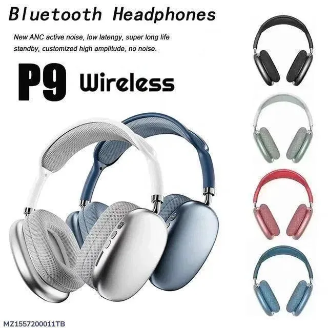 Black Headphone P9 Bluetooth Wireless with ABS Plastic - Image 3