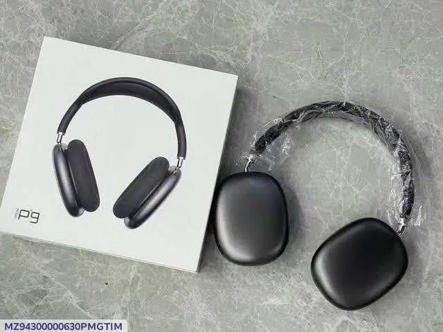Black Headphone P9 Bluetooth Wireless with ABS Plastic - Image 6