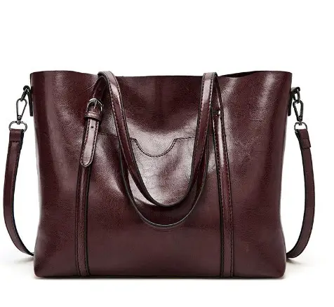 Brown Leather Shoulder Messenger Bag Large Capacity 2021 - Image 6