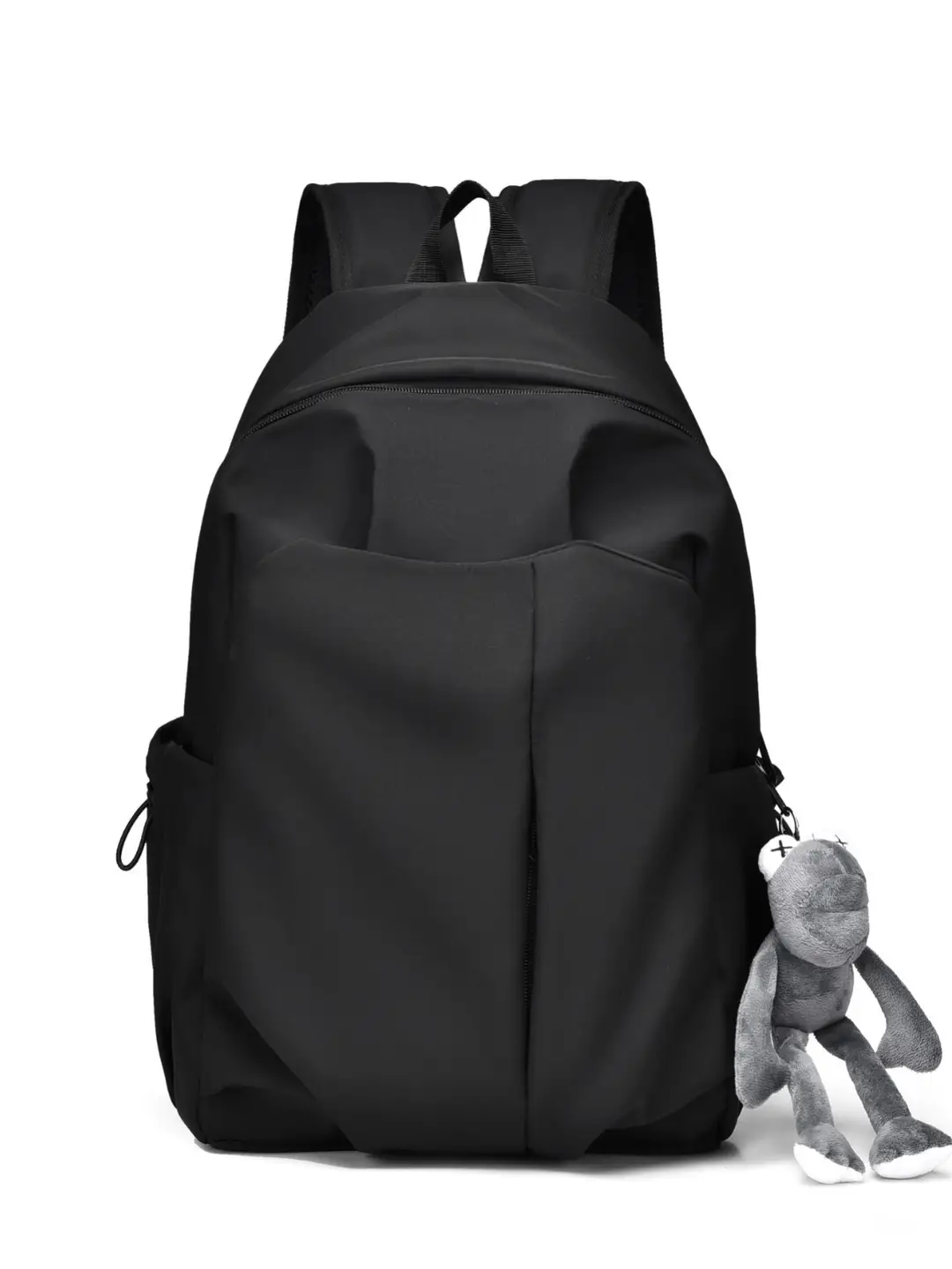 Black Casual Backpack for Students with Large Capacity