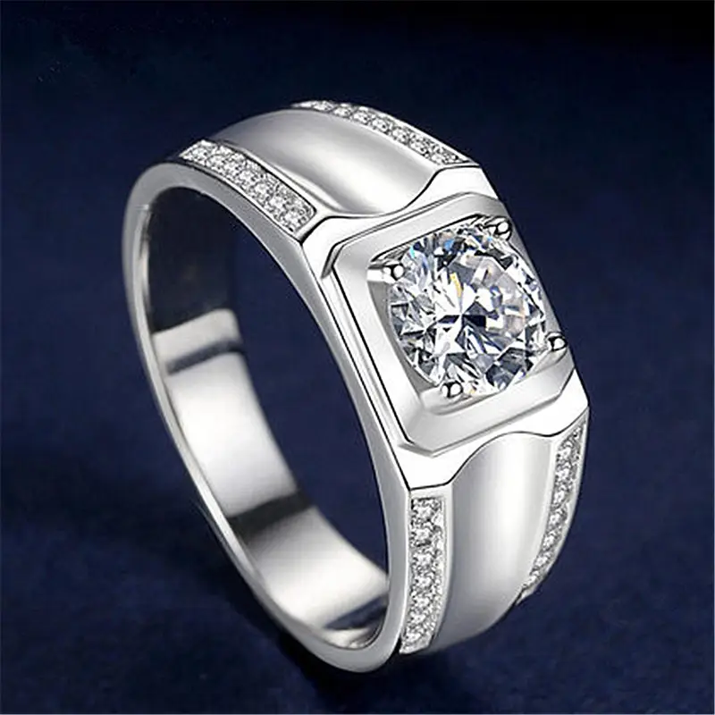 Trendy Women's Diamond Wedding Ring Set - Image 3