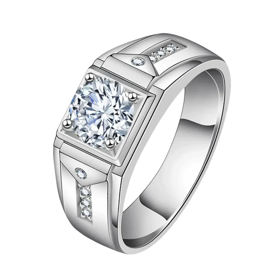 Trendy Women's Diamond Wedding Ring Set - Image 5