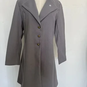 Women's Long Lapel Wool Coat Solid Yellow