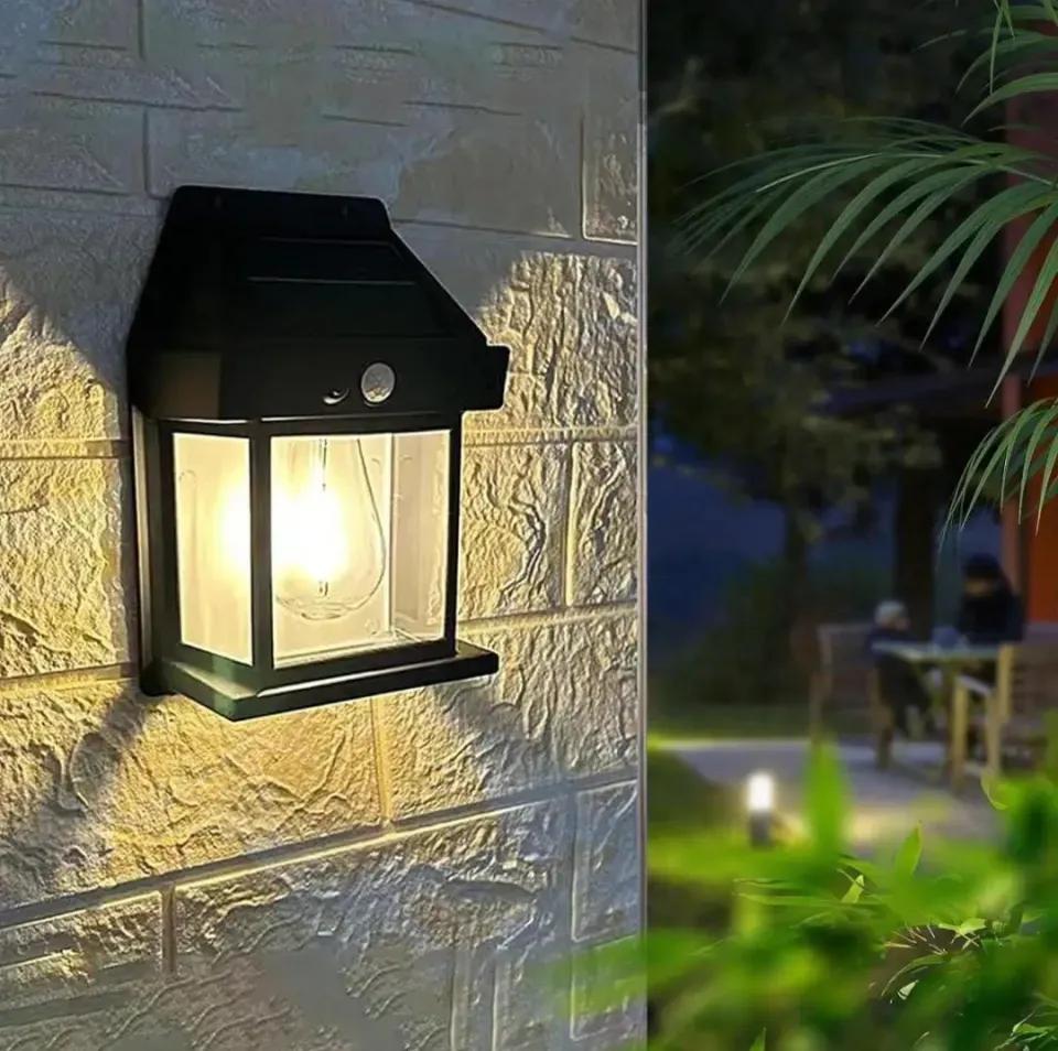 Solar Sensor Wall Lamp Black ABS Outdoor - Image 4