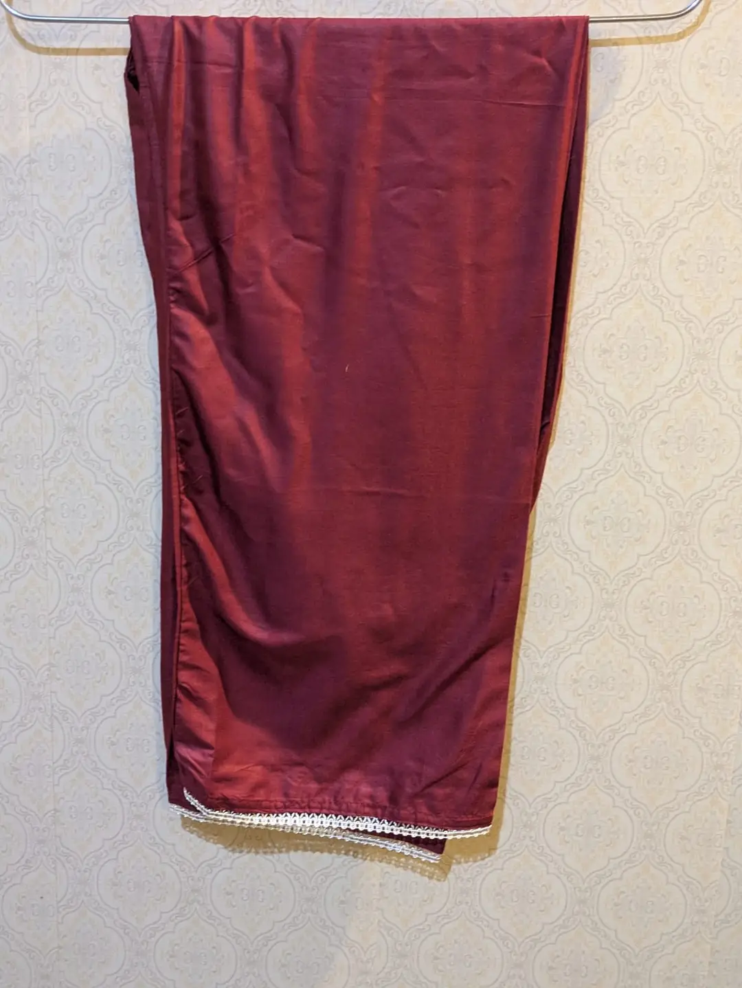 2 Pcs Women's Stitched Linen Plain Shirt And Trouser - Image 3