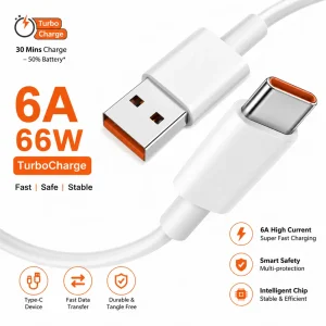 High-Speed Type-C Data Cable – Imported, Fast Charging & Data Transfer | Universal Compatibility for All Smartphones