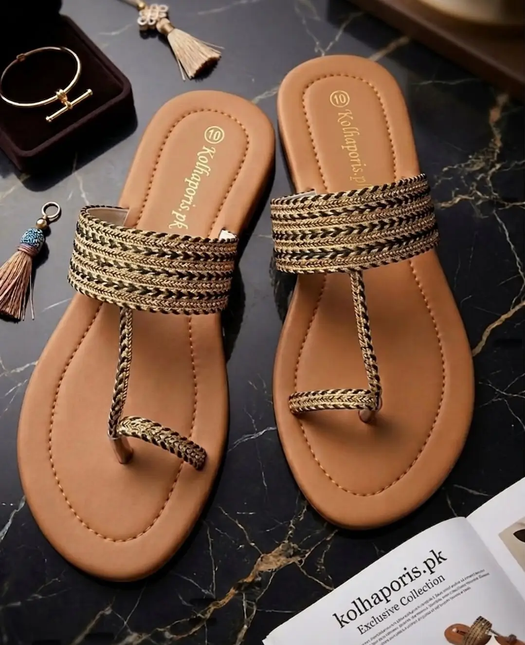 Women's Patent Leather Casual Slippers - Image 2