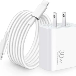 30W C-Type Rapid Charger Power Fast Adapter for Google 10/9A/9 Pro XL/9 Pro/8 Pro/8/8a/7 Pro/3A Pro/Phone 2-Tablet/Chromebook & Support 30 W Other USB C Devices Quick Charge,White