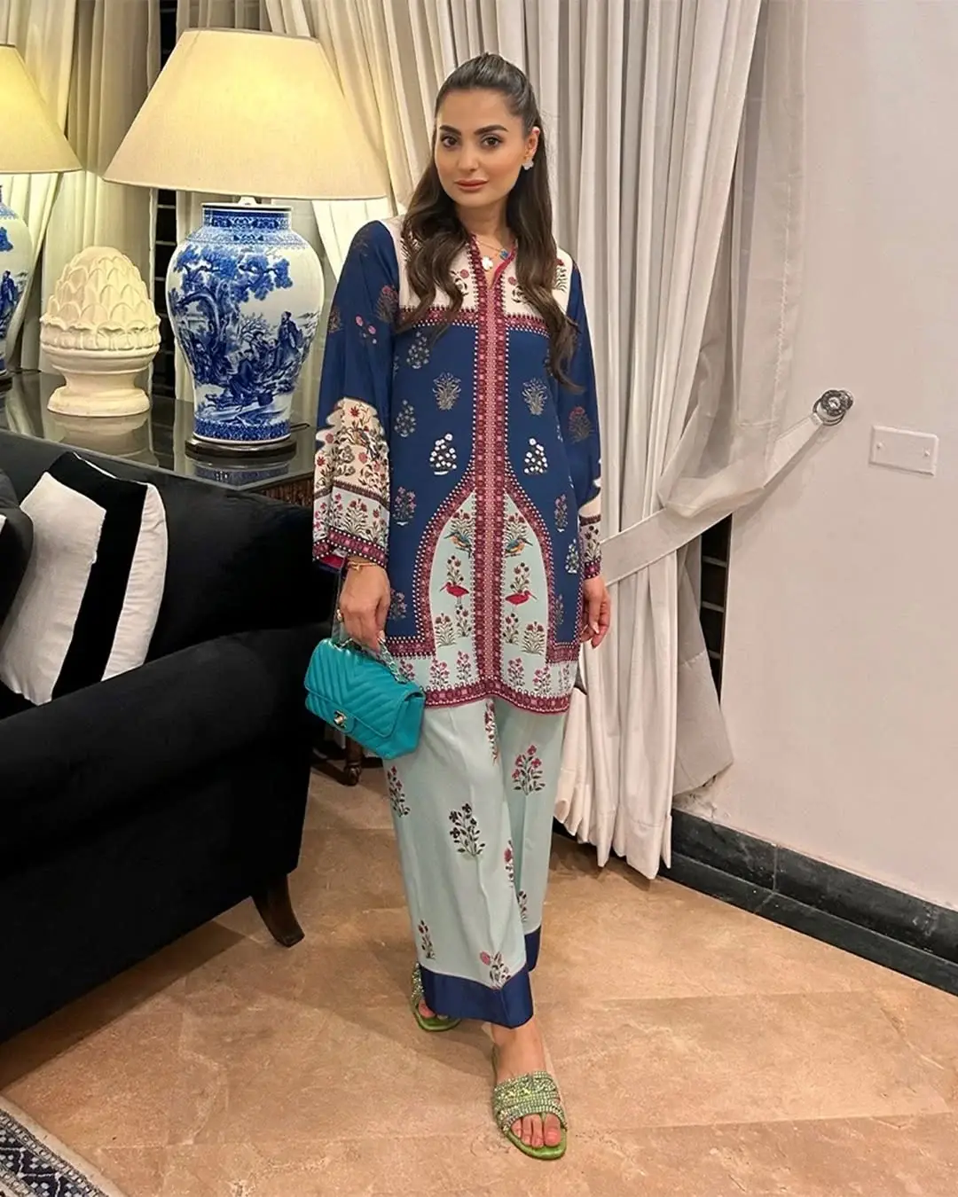 Stylish Women's Stitched Printed Outfit - 2 Pcs Set - Image 3