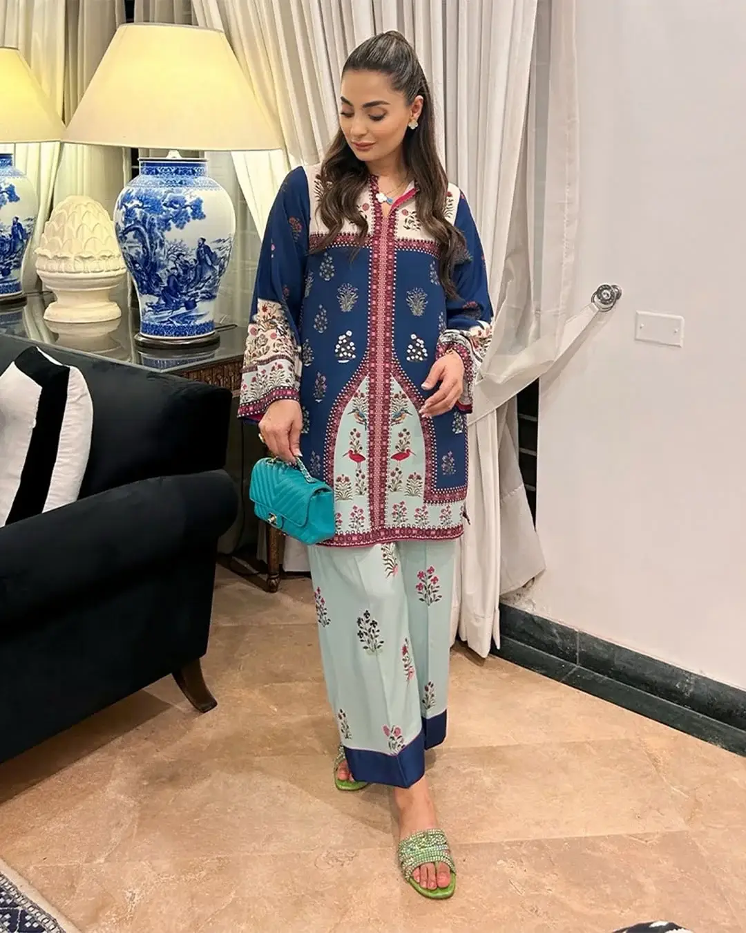 Stylish Women's Stitched Printed Outfit - 2 Pcs Set - Image 4