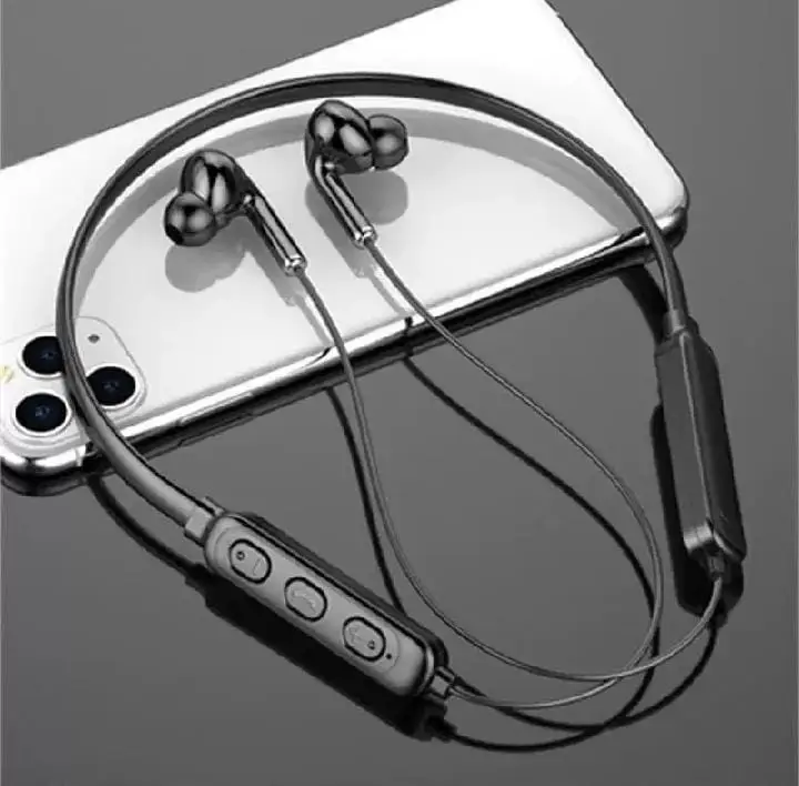 R64 Neckband TWS (True Wireless Stereo) Bluetooth Handsfree Earphones Headset (Connect With All Bluetooth Devices).