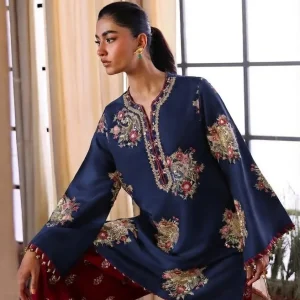 2 Pcs Women's Unstitched Embroidered Suit